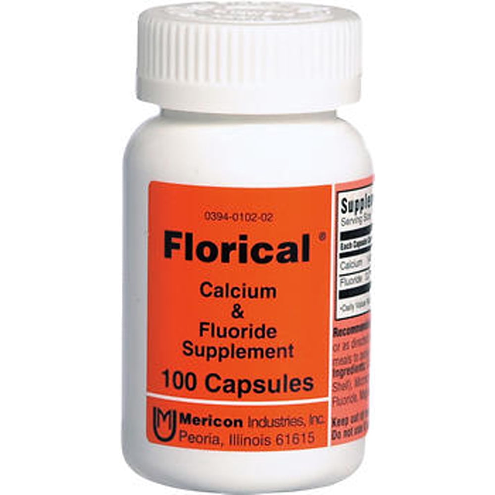 Mericon Florical Calcium & Fluoride Supplement Tablets, 100 Count