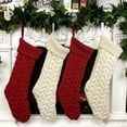 thumbnail image 4 of Large Christmas Stockings-15 Inches Christmas Stockings Double-Sided Cable Knitted Xmas Stockings Personalized for Family Christmas Party Classic Decorations, 4 of 9