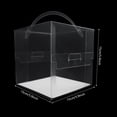 thumbnail image 3 of 50 Pcs Clear Cake Boxes Square Clear Cake Boxes Cake Carrier with Handle, 3 of 8