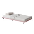 thumbnail image 6 of Memoryfield Twin Size Roll-Out Trundle Bed Frame, Metal Frame with Wheels & Slat Support, Pink, 6 of 6
