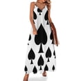 thumbnail image 1 of Vestido sin mangas con espadas negras decorativas para jugar a las cartas, arte de casino, vestidos de ceremonia, 1 of 7