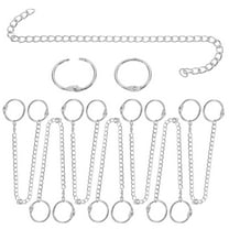 NICEXMAS Stained Glass Window Hanger Hanging Chain Silver 10Pcs