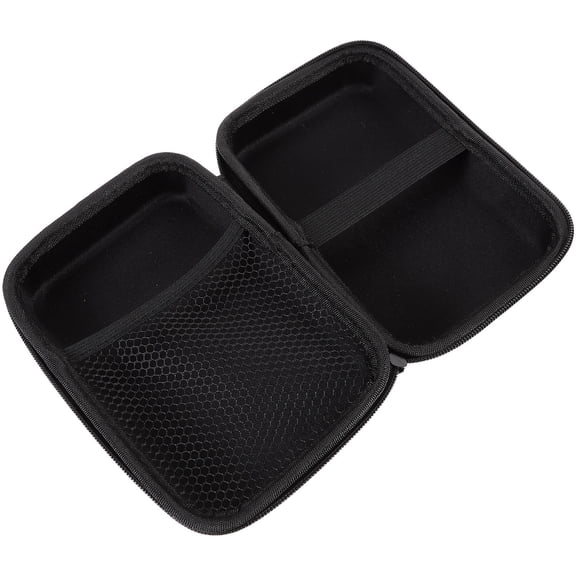 OUNONA Black Electronic Accessories Organizer Small Carrying Case with Zipper for Travel Use