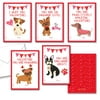 Paper Frenzy Dog Themed Valentine Cards WITH ENVELOPES - 25 Pack