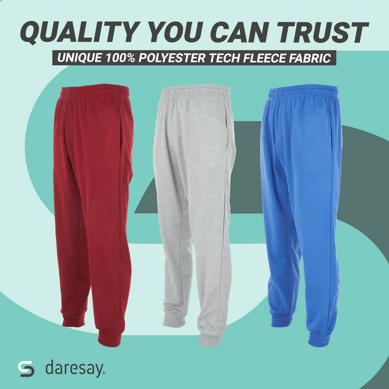  DARESAY 3 Pack: Men's Athletic Pants with Pockets