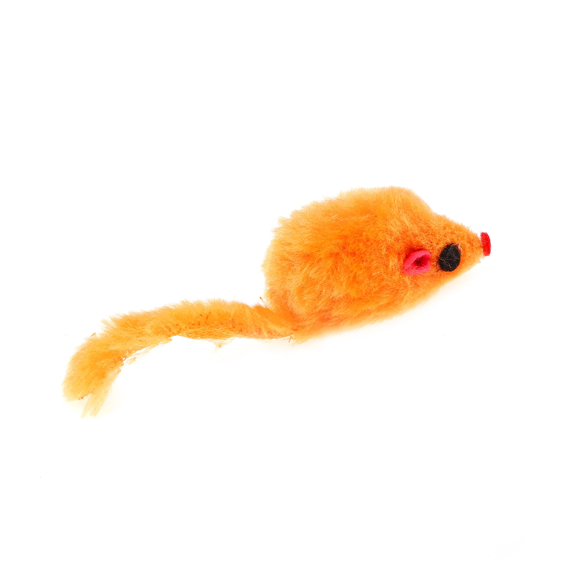 Unique Bargains 1 Pc Portable Mouse Cat Teaser Toy Outdoor Orange