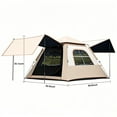 thumbnail image 3 of KFeng 4 Person Black Vinyl Camping Tent, Waterproof with Shade Awning and Porch for Campsites,Backyards and Indoor Applications, 3 of 9