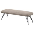 thumbnail image 1 of Pemberly Row Mid-Century Fabric Upholstered Dining Bench Taupe, 1 of 7