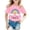 Pink2, variant on Tops For Girls Round Neck Tee Short Sleeve T Shirt Rainbow Prints Tops Adorable Summer Clothing 10-11 Years Pink1