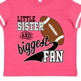 thumbnail image 4 of Inktastic Little Sister and Biggest Fan Football Player Girls Toddler T-Shirt, 4 of 5