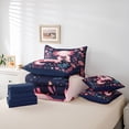 thumbnail image 6 of Manfei Colorful Axolotl 7-Piece King Bedding,Kawaii Salamander King Bed in a Bag,Navy Blue Reversible, 6 of 7