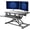 Black, variant on VIVO Black Height Adjustable Standing Desk Monitor Riser 32" Sit Stand Tabletop