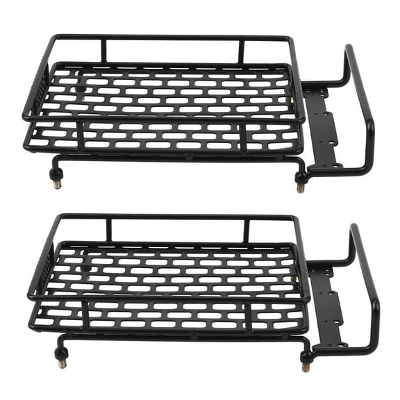 2X Roof Luggage Rack LED Light Bar for CC01 Axial SCX10 Aluminum Alloy Luggage Rack Car Roof Rack