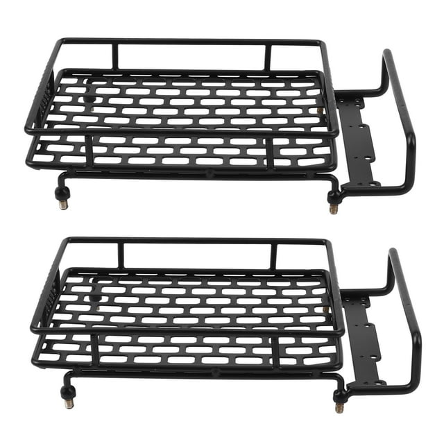 2X Roof Luggage Rack LED Light Bar for Wrangler CC01 Axial SCX10 Aluminum Alloy Luggage Rack Car Roof Rack