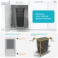 thumbnail image 3 of Home Zone Living Universal Pull-Out Under Sink Trash Can Frame with Adjustable Fit and Removable Storage Shelf, 3 of 7