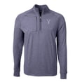 thumbnail image 2 of Men's Cutter & Buck  Heather Navy Yale Bulldogs Big & Tall Adapt Eco Knit Quarter-Zip Pullover Top, 2 of 3