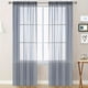 thumbnail image 1 of Panel de Cortina Semitransparente de Poliéster | Cortinas Transparentes de Doble Hilo con Bolsillo para Barra, Que Filtran La Luz Entre Un 40 y Un 70 % de Privacidad | 210 X 132 Cm, Negro, Verde, Azu, 1 of 6