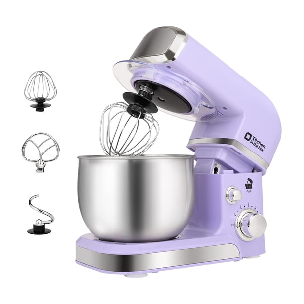 Batidora de pie para cocina en caja, 3,2 litros, eléctrica, 6 velocidades, color morado