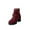 Wine Boots, variant on Juebong Women's Ankle Boots Lug Sole Chunky Heel Ankle Bootie Suede Lace Closed Toe Winter Shoes Wine,40