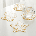 thumbnail image 4 of Posavasos absorbentes para bebidas, juego de 7 posavasos de cerámica, posavasos duraderos para mesa de café con base de corcho para proteger la mesa, regalos de cumpleaños de inauguración de la casa,, 4 of 5