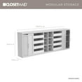 thumbnail image 5 of Closetmaid Ms-2116-18S4dr2d Modular 107" Wide Storage Cabinet Entertainment Center Tv, 5 of 7