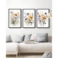 thumbnail image 5 of 16x24in Black Framed Flower Wall Decor Colorful Floral Wall Hanging Decor for Office Dining Room Hallway Botanical Pictures Framed Canvas Wall Art, 5 of 8