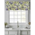 thumbnail image 4 of Purple Hydrangeas Curtain Valances for Windows, Spring Floral Green Leaf Countryside Kitchen Valance Window Treatment, Light Filtering Block Curtains for Bathroom/Bedroom/Living Room 54'' x 18'', 4 of 9