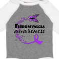 thumbnail image 4 of Inktastic Fibromyalgia Awareness butterfly ribbon Boys or Girls Long Sleeve Baby Bodysuit, 4 of 5
