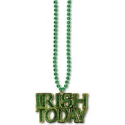 Saint Patrick's Day Irish Today Bead Beaded Party Necklace Costume Accessory