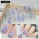 thumbnail image 2 of Pegatinas de uñas de Gel semicuradas DIY, pegatinas de uñas de larga duración, Color sólido, flores frescas en primavera, tiras de uñas, parche deslizante, calcomanía de cubierta completa, 2 of 7