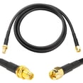 thumbnail image 1 of WWS-BOOBRIE SMA Upgraded Antenna Cable LMR200 Equivalent SMA Male to SMA Female Coaxial Cable 1M Extension Jumper Cable Low Loss for WiFi Antenna/Router/GPS/Radio Communications, 1 of 4