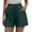 Army Green, variant on Shorts for Women 2026 Summer Elastic Waist Drawstring Cotton Linen Wide Straight Leg Casual Shorts with Deep Pockets