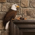 thumbnail image 4 of Diceymbol 9 Inch Wooden Bald Eagle Door Topper, Handcrafted Realistic Bird Corner Decor for Door Frames Shelves and Picture Frame Corners, Gift for Eagle Lovers, 4 of 5