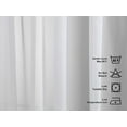 thumbnail image 4 of 3S Brother's White Sheer Home Decorative Set of 2 Panels Faux Silk Crap Chiffon Fabric Window Curtains Hanging Back Tap & Rod Pocket Custom Made 5-30 Ft Long - Made in Turkey (100"W x 156"L) Each, 4 of 6