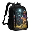 thumbnail image 1 of Fotbe Purple Glowing Mushroom Mochila con Estampado y Puerto USB para Hombre y Mujer, Mochila Antirrobo, Mochila de Viaje, Mochila Escolar, Mochila Universitaria, 1 of 7