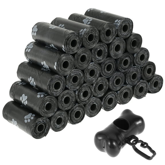 30Roll Dog Poop Bags Eco Pet Waste Bags Biodegradable Dog Waste Bags with Breakpoint Design Pet Poop Clean Pick Up Tools Pet Accessories for Home Outdoor (Black)