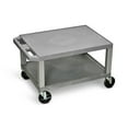 thumbnail image 2 of H. Wilson Tuffy Plastic 16" 2 Shelf Utility Cart Gray and Nickel Small, 2 of 2