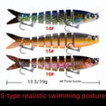 thumbnail image 2 of Tienda de artículos de pesca, cebo de pesca multisección, cebo Luya de 13,5 cm/19 g, cebo duro, cebo falso biónico, equipo de pesca, 2 of 5