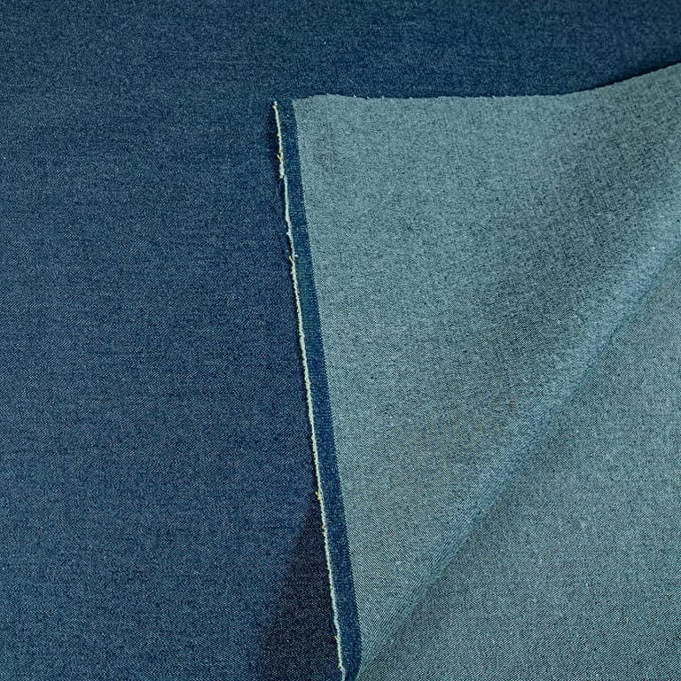 Denim Fabric, 62-64 Inches Wide, 100% Cotton, Over 100 Yards in Stock - 5  Yard Bolt - Powder Blue Denim