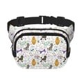 thumbnail image 1 of Disketp Colorful Poodle Dog Riñonera de Doble Capa, Bolsa de Cintura Ajustable para Viajes, Correr y Senderismo, Riñonera Ligera para Hombre y Mujer, 1 of 9