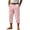 Pink, variant on WIZUTIZ Men's Striped Linen Cropped Pants Elastic Waist Button Fly Pockets Summer Casual Loose Fit Breathable Lightweight Comfortable Trousers