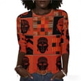 thumbnail image 1 of Otoño 3/4 Manga Tops para las Mujeres 2025 Impreso V-Cuello Casual Blusa, Blusas de Manga Corta para las Mujeres Vestido Casual No Incluido, 1 of 9