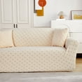 thumbnail image 2 of Dowbom Sofa Cover for 1 2 3 4 Seater,Stretch Sofa Slipcover with 2 pcs Pillow Covers Furniture Protector Anti-Scratch thick Jacquard Couch Cover for Pets Kids-S(90-140cm)-Beige, 2 of 8
