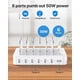 thumbnail image 2 of SooPii Premium 6-Port USB Charging Station Organizer for Multiple Devices, 6 Short Charging Cables and One Upgraded i-Watch Charger Holder Included, for Phones, Tablets, and Other Electronics, White, 2 of 5