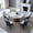 59" Table + 6 High-Back Chairs, variant on Montary 59” Modern Round Dining Table for 6-8 Seat, Artificial Marble Dining Room Table with Lazy Susan, Tube Shaped Stainless Steel Gold Base, Sintered Stone Top Dining Table (Only Table)