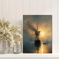 thumbnail image 2 of Sailing Ship Seascape Canvas Wall Art Print, Living Room Bedroom Study Hallway Decor, 2 of 8