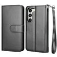 thumbnail image 2 of Samsung Galaxy S24 / S24 Plus / S24 Ultra Wallet Case, Luxury Cash Credit Card Slots Holder PU Leather Flip Cover [Detachable Magnetic Hard Case] & Kickstand & Wristlet Strap Cover, 2 of 8