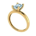 thumbnail image 2 of Clara Pucci 14K Yellow Gold 1ct Blue Solitaire Ring for Women, 2 of 8