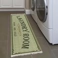 thumbnail image 4 of Ottomanson Machine Washable Text 2x5 Flatweave Cotton Laundry Room Runner Rug, 20" x 59", Beige, 4 of 8