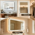 thumbnail image 7 of HABIUBIU 24"x33" LED Mirror for Bathroom with Adjustable 3 Colors Lights, Touch Control, Anti-Fog, Tempered Glass, 7 of 7